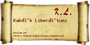 Kabók Liberátusz névjegykártya